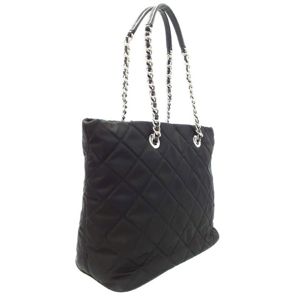 Prada Shoulder Quilted Bag Chain Black